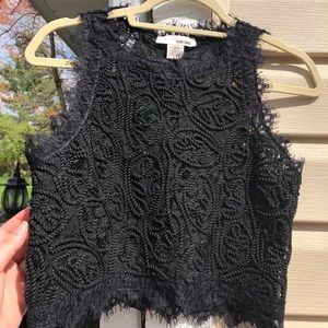 Sans Souci Black Lace Crop Top
